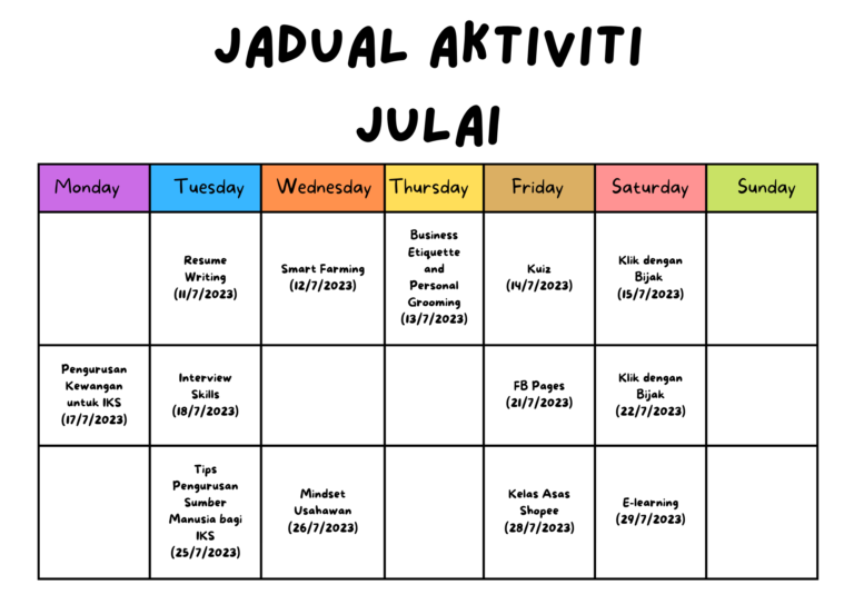 Jadual Julai