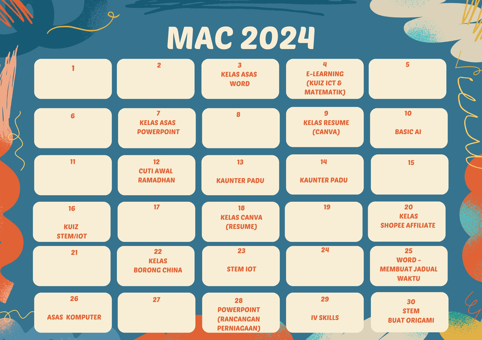 JADUAL AKTIVITI MAC 2024